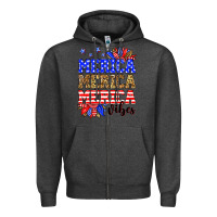 Charcoal Heather Merica merica merica vibes Zipper Hoodie - Neo Western