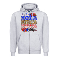 Heather Grey Merica merica merica vibes Zipper Hoodie - Neo Western
