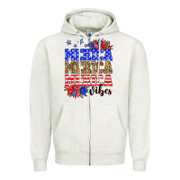 Oatmeal Heather Merica merica merica vibes Zipper Hoodie - Neo Western