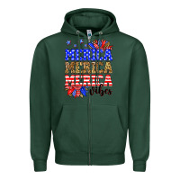 Sports Green Merica merica merica vibes Zipper Hoodie - Neo Western
