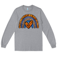 Heather Grey basketball rainbow Long Sleeve Tee - Zillion Design Studio