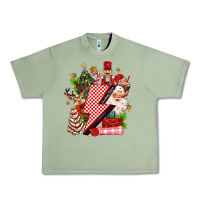Oil Green christmas season lightning bolt Urban Heavy Tee - MaliasSmallBusiness