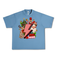 Pebble Blue christmas season lightning bolt Urban Heavy Tee - MaliasSmallBusiness