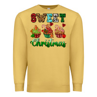 Antique Gold sweet Christmas with cupcake Premium Sweatshirt - AdoDesignShop
