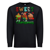 Black sweet Christmas with cupcake Premium Sweatshirt - AdoDesignShop