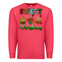 Cardinal sweet Christmas with cupcake Premium Sweatshirt - AdoDesignShop