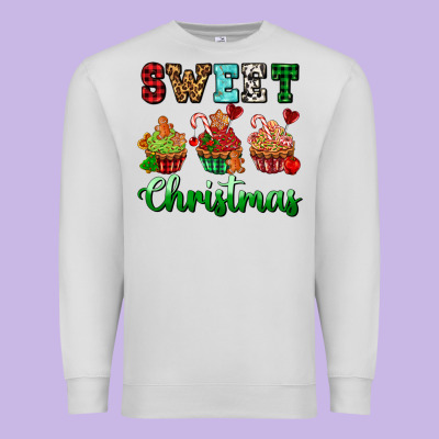 Sweet Christmas With Cupcake Premium Sweatshirt Designed By Adodesignshop