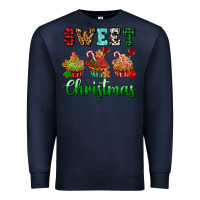 Navy sweet Christmas with cupcake Premium Sweatshirt - AdoDesignShop