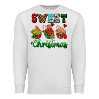 Oatmeal Heather sweet Christmas with cupcake Premium Sweatshirt - AdoDesignShop