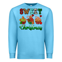 Ocean Blue sweet Christmas with cupcake Premium Sweatshirt - AdoDesignShop