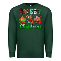 Sports Green sweet Christmas with cupcake Premium Sweatshirt - AdoDesignShop