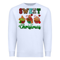 White sweet Christmas with cupcake Premium Sweatshirt - AdoDesignShop