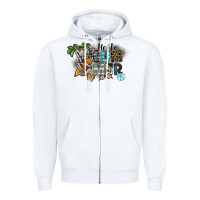 White hello summer Zipper Hoodie - SublimationCraftShop