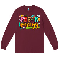 Burgundy pre k energy Long Sleeve Tee - texasbilliewilder