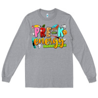 Heather Grey pre k energy Long Sleeve Tee - texasbilliewilder