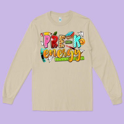 Pre K Energy Long Sleeve Tee Designed By Texasbilliewilder