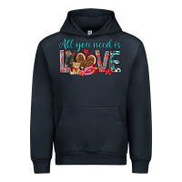 Navy all you need is love Urban Hoodie - NancyCooperArtShop