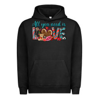 Pigment Black all you need is love Urban Hoodie - NancyCooperArtShop