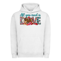 Pigment Lunar Rock all you need is love Urban Hoodie - NancyCooperArtShop