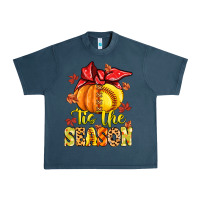 Midnight Navy tis the season fall softball Urban Heavy Tee - MaliasSmallBusiness