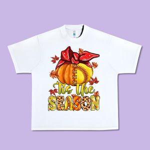 Tis The Season Fall Softball Urban Heavy Tee Designed By Maliassmallbusiness