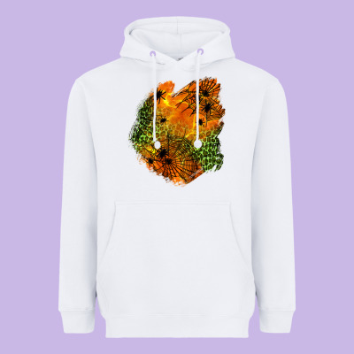Spider Leopard  Halloween Patch Heavyweight Hoodie Designed By Bundleandbundleshop