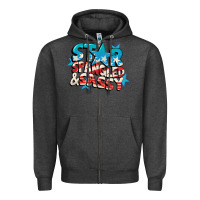 Charcoal Heather Star spangled and sassy 4th of july Zipper Hoodie - CowGirlArtShop