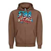 Chestnut Star spangled and sassy 4th of july Zipper Hoodie - CowGirlArtShop