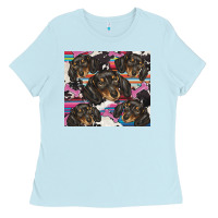 Baby Blue dachshund Ladies Tee - BarkalooDesign