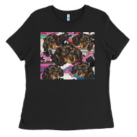 Black dachshund Ladies Tee - BarkalooDesign
