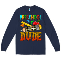 Navy preschool dude Long Sleeve Tee - texasbilliewilder