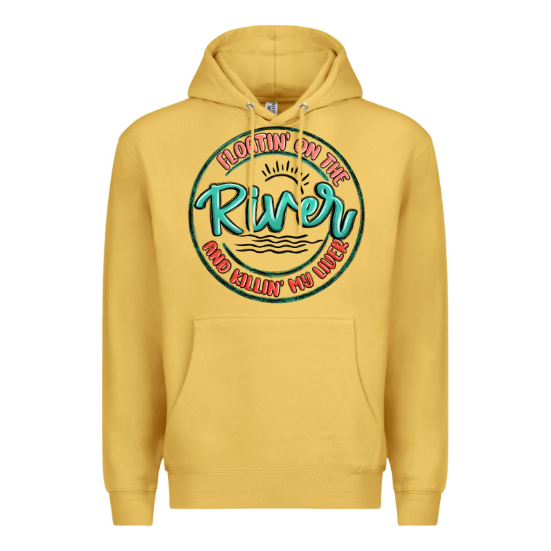 Floatin On The River Killin My Liver Premium Hoodie by MaliasSmallBusiness | Teevron