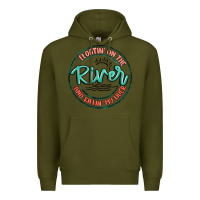 Army Green floatin on the river killin my liver Premium Hoodie - MaliasSmallBusiness