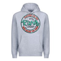 Heather Grey floatin on the river killin my liver Premium Hoodie - MaliasSmallBusiness