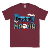 Burgundy baseball mama with leopard Classic Tee - Zillion Design Studio