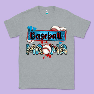 Baseball Mama With Leopard Classic Tee Designed By Zillion Design Studio