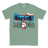 Sage baseball mama with leopard Classic Tee - Zillion Design Studio