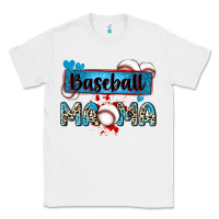White baseball mama with leopard Classic Tee - Zillion Design Studio