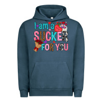 Pigment Midnight Navy i am a sucker for you Urban Hoodie - NancyCooperArtShop