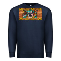 Navy joy license plate Premium Sweatshirt - Artiststas