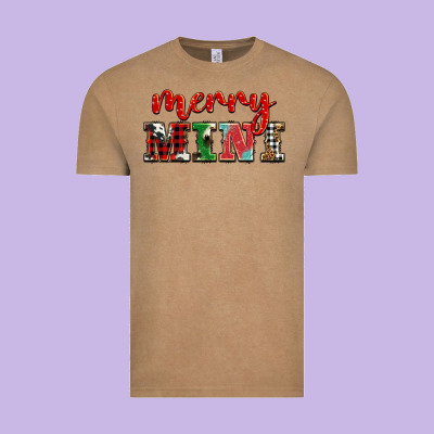 Christmas Merry Mini Vintage Tee Designed By Barkaloodesign