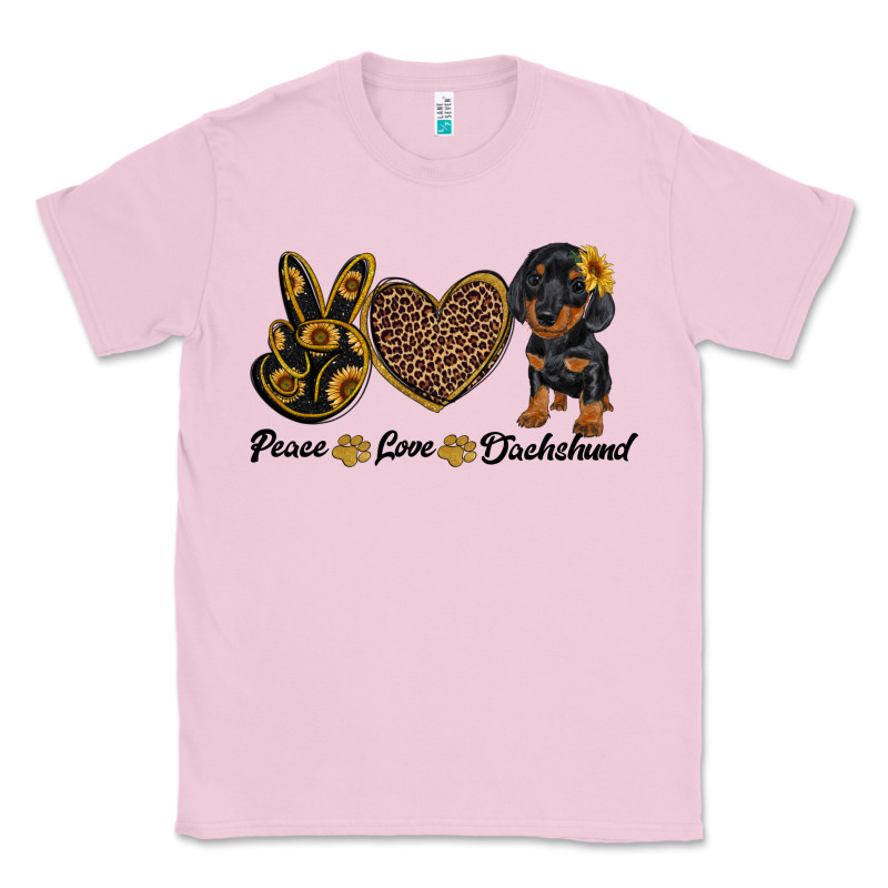 Peace Love Dachshund Classic Tee by RanaPortraitStore | Teevron