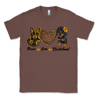 Chestnut peace love dachshund Classic Tee - RanaPortraitStore