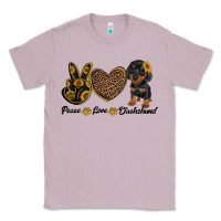 Lilac peace love dachshund Classic Tee - RanaPortraitStore