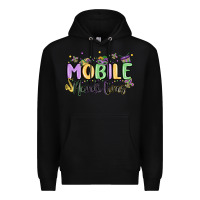 Black mobile mardi gras Premium Hoodie - MaliasSmallBusiness