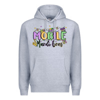 Heather Grey mobile mardi gras Premium Hoodie - MaliasSmallBusiness