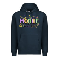 Navy mobile mardi gras Premium Hoodie - MaliasSmallBusiness