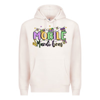 Pale Pink mobile mardi gras Premium Hoodie - MaliasSmallBusiness