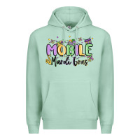 Seafoam mobile mardi gras Premium Hoodie - MaliasSmallBusiness