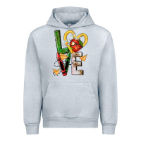 Heather Grey teacher love nca Urban Hoodie - NancyCooperArtShop